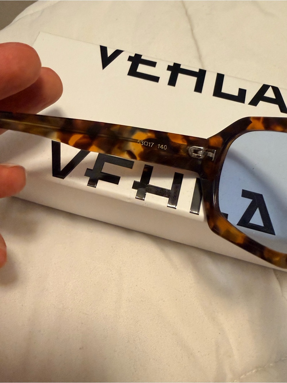 Vella River Tortoiseshell Sunglasses - blue  Gradient Lenses - Picture 5 of 7